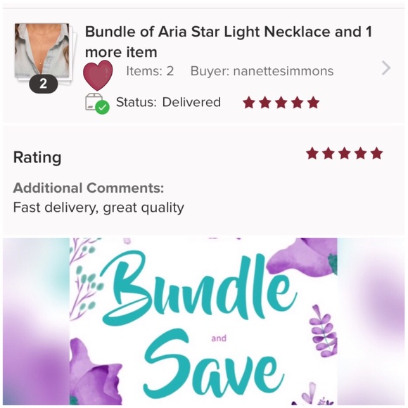 GOLD Aria Star Light Layered Necklace - Picture 3 of 5